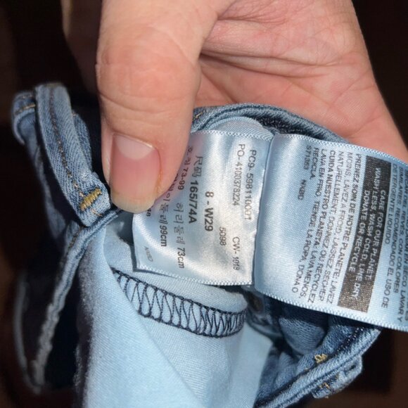 Signature by Levi Strauss & Co. Women 8 Blue High Rise Ankle Skinny Leg (O) - Picture 8 of 10